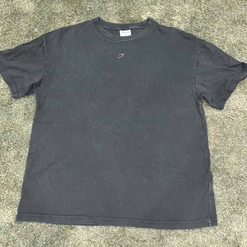 Gymshark vintage wash black t-shirt w/ graphic back
